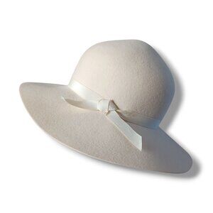 Vintage 100% Wool Womens Hat Excello Georgi Cream Off White 50s 60s Geo Bollman